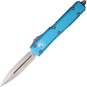 Microtech 12210TQ Auto Ultratech Stonewashed Double Edge OTF Knife Turquoise Handles