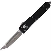 Microtech 12310AP Auto Ultratech Apocalyptic Tanto OTF Knife Black Handles
