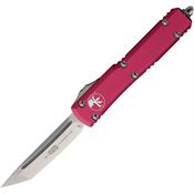 Microtech 12310PK Auto Ultratech Stonewashed Tanto OTF Knife Pink Handles