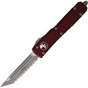 Microtech 12312APMR Auto Ultratech Apocalyptic Tanto OTF Knife Merlot Handles