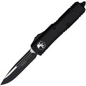 Microtech 2311T Auto UTX-85 Black/Satin Single Edge OTF Knife Black Handles