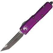 Microtech 23310APVI Auto UTX-85 Apocalyptic Tanto OTF Knife Violet Handles