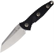 Microtech 93M10 Socom Alpha Mini Warcom Stonewash Fixed Blade Knife Black Handles