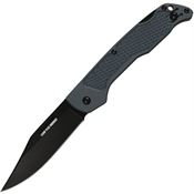 Ontario 4315GREYTC Camp Plus Black Finish Knife Gray Handles