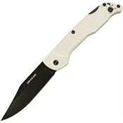 Ontario 4315WHTC Camp Plus Black Finish Knife White Handles