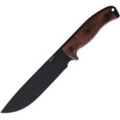 Ontario 8651TC RAT-7 Adventurer Black Fixed Blade Knife Laminatedwood Handles