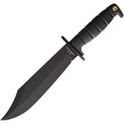 Ontario 8684TC SP-10 Raider Bowie Black Fixed Blade Knife Black Handles