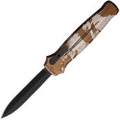 Piranha P20CT Auto Rated-X OTF Black Knife Camo Handles