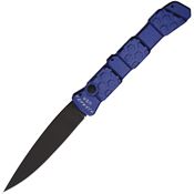 Piranha P21BT Auto 21 Button Lock Black Knife Blue aluminum Handles