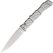 Piranha P21S Auto 21 Button Lock Mirror Knife Silver Handles