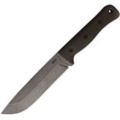 Reiff F611GCMBRLR F6 Leuku Survival GCM Carbon Fixed Blade Knife Green Canvas Handles