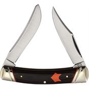 Rough Rider 2301 Desert Fox Small Moose Satin Folding Knife Black/Orange Handles