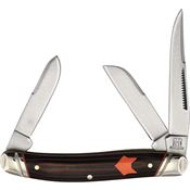 Rough Rider 2303 Desert Fox Stockman Knife Black/Orange Handles