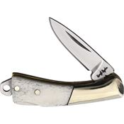 Rough Rider 2458 Mini Lockback Knife White Smooth Bone Handles