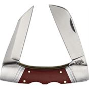 Rough Rider 2583 Double Lockhorn Lockback Knife Red Handles