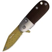 Rough Rider 2602 Tater Tot Linerlock Knife Brown Handles