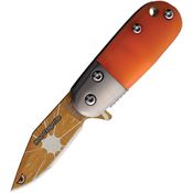 Rough Rider 2604 Mean Tangerine Linerlock Knife Orange Handles