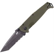 Schrade 1159324 Melee Knife Assisted Opening Green Handles