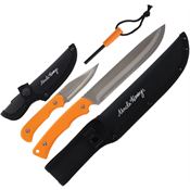 Schrade P1200435 UH Fixed/Fire Starter Combo Satin Fixed Blade Knife Orange Handles