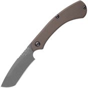 TOPS TRAZ08 Tac-Raze Folder Recurve Gray Knife Green Handles