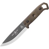 TOPS BRAK02 Brakimo Grey Fixed Blade Knife Green Handles
