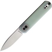 Vosteed CGS02 Corgi Treklock Satin Folding Knife Jade Handles