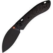 Vosteed MNNSSPK Mini Nightshade Crossbar Lock Black Folding Knife Carbon Handles