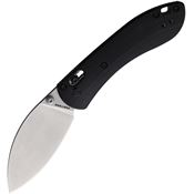 Vosteed MNNSVWGK Mini Nightshade Crossbar Lock Stonewash Folding Knife Black Handles