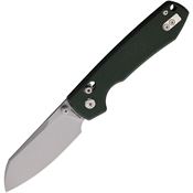 Vosteed RCCVWM4 Raccoon Crossbar Lock Stonewash Folding Knife Green Handles