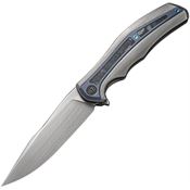 WE 220164 Zonda Marble Fiber Knife Carbon/Blue Handles