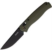 SRM 255LGP 255L-GK Ambi Lock Black Folding Knife Green Handles