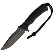 Acta Non Verba M311164 M311 Spelter Compact Black Fixed Blade Knife Black Handles