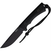 Acta Non Verba P200046 P200 Black Fixed Blade Knife Black Handles