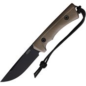 Acta Non Verba P200048 P200 Black Fixed Blade Knife Coyote Brown Handles