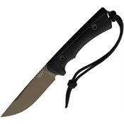Acta Non Verba P200052 P200 Coyote Brown Fixed Blade Knife Black Handles