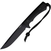 Acta Non Verba P300054 P300 Black Fixed Blade Knife Black Handles