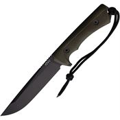 Acta Non Verba P300055 P300 Black Fixed Blade Knife OD Green Handles