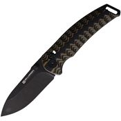 Willumsen Copenhagen BD23XA3 Birddog Crossbar Lock Black Folding Knife Black/Gray Handles