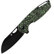 Kansept 1022A5 Model 6 Framelock Knife Green Carbon Fiber Handles