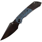 Kansept 1034A11 Fenrir Knife Blue Rose Carbon Fiber Handles