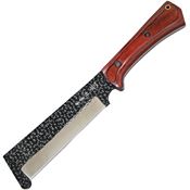 Kanetsune 165 Reazen Tou Fixed Blade Knife Brownwood Handles