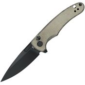 Olight METTLE2ODG Mettle 2 Black Button Lock Knife OD Green Micatra Handles