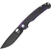MKM-Maniago ELPRBKD Eclipse Stonewash Knife Purple Handles