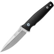 MKM-Maniago TPFDGBK TPF Defense Stonewash Fixed Blade Knife Black Handles