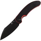 Kansept 1039A2 Nesstreet Knife Black and Red Handles