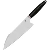 QSP KK001A Mulan Harpoon Chef's Satin Fixed Blade Knife Ebonywood Handles