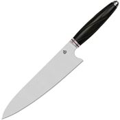 QSP KK003A Mulan Series Gyuto Ebony Satin Fixed Blade Knife Ebonywood Handles