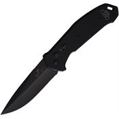 Bear & Son AC561B4B Auto Bold Action V Black Knife Black G10 Handles