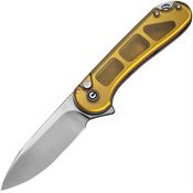 Civivi 18062P7 Elementum II Black Button Lock Knife Ultem Handles