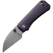 Civivi 19068SC2 Baby Banter Wharncliffe Stonewash Knife Purple Handles